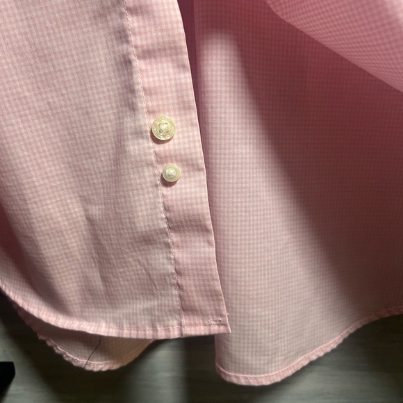 Lauren Ralph Lauren Pink Plaid Classic Fit Ultra Flex Button Down Dress Shirt - Picture 4 of 10